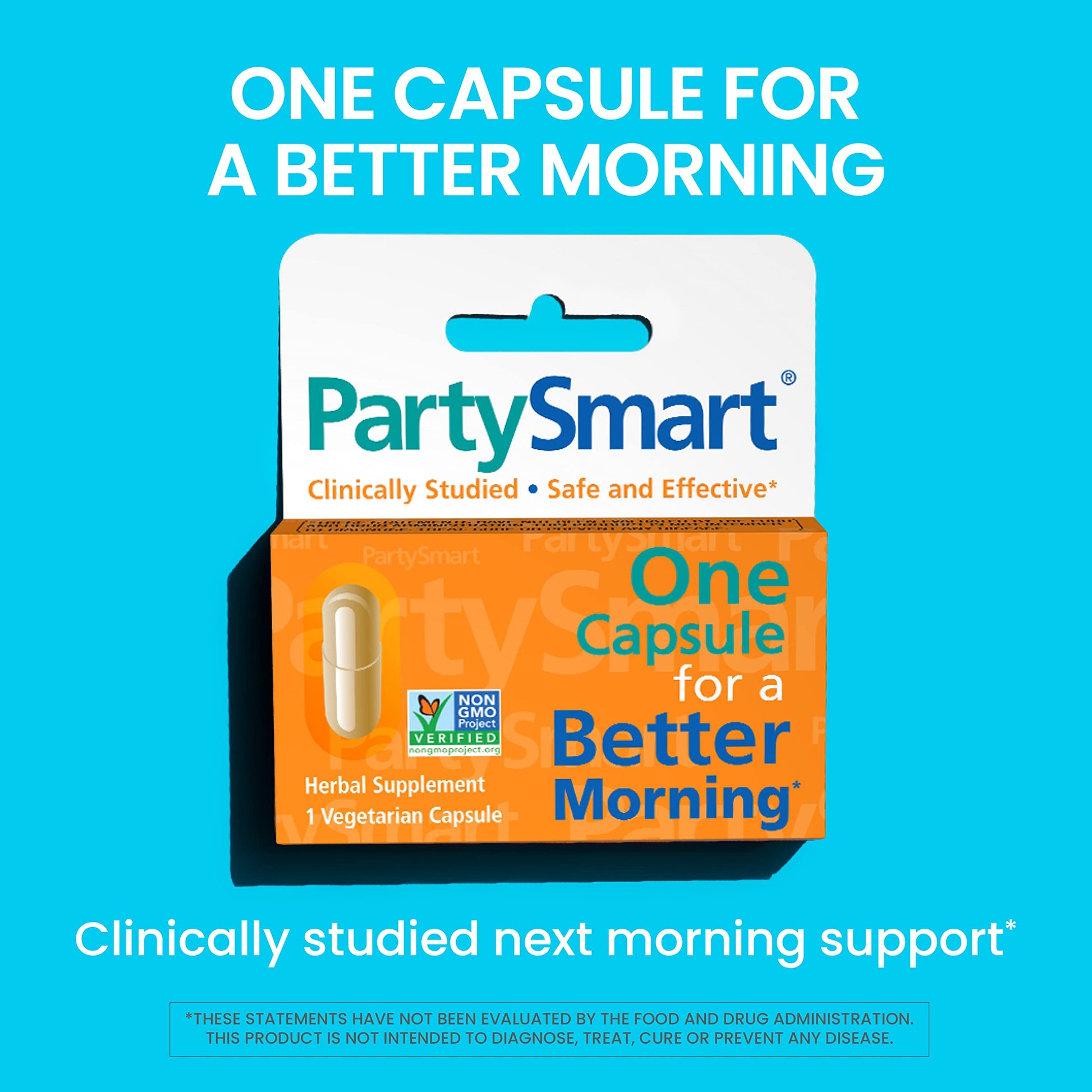 Himalaya PartySmart, One Capsule for a Better Morning After Drinking, Plant Based, Liver Support, Alcohol Breakdown, Clinically Studied, Non-GMO, Herbal Supplement, 10 Capsules - Nirvana Guru