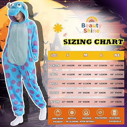 Beauty Shine Unisex Adult Onesie One Piece Pajamas Cosplay Cartoon Costume Halloween Christmas Sleepwear Jumpsuit Homewear nirvanaguru