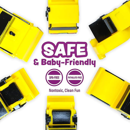 Tub Works® Construction™ Trucks Mold Free Bath Toys, 6 Pack | Sealed, No Hole Bath Toys Design Keeps Moisture Out | Soft, Squeezable & Float on Water | Baby & Toddler Bathtub Toys | Baby Pool Play nirvanaguru