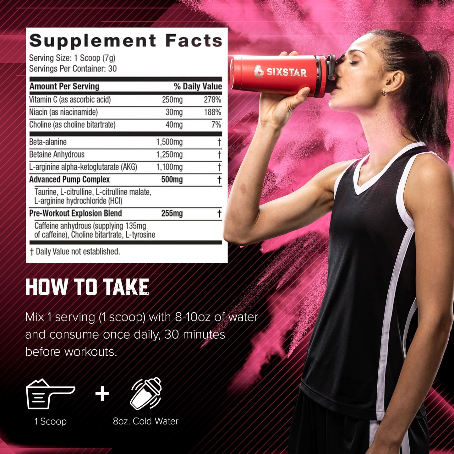 Six Star Pre-Workout Powder for Men & Women, Fruit Punch (30 Servings) - Preworkout Explosion 2.0 Energy Powder Drink Mix with Beta-Alanine & Caffeine - Sports Nutrition Supplement Products Nirvana Guru