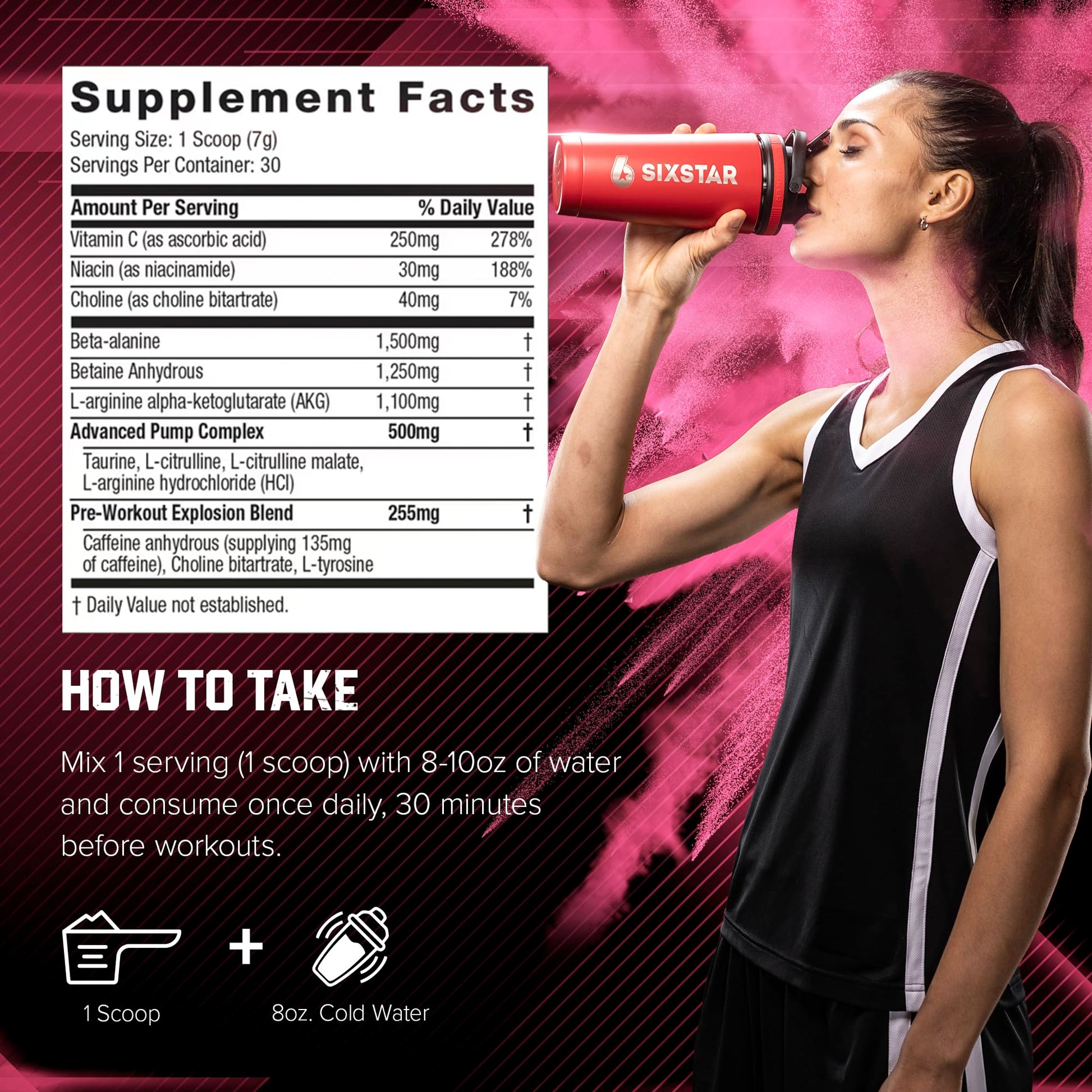 Six Star Pre-Workout Powder for Men & Women, Fruit Punch (30 Servings) - Preworkout Explosion 2.0 Energy Powder Drink Mix with Beta-Alanine & Caffeine - Sports Nutrition Supplement Products Nirvana Guru