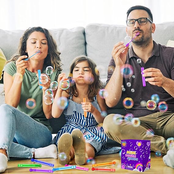 Party Goodie Bag Stuffer Fillers for Kids, 32 Pack Mini Bubble Wand Toys Gifts for Toddlers, Small Pinata Birthday Camping Wedding Party Favors Supplies, Classroom School Stuff Prizes Treats Non Candy nirvanaguru