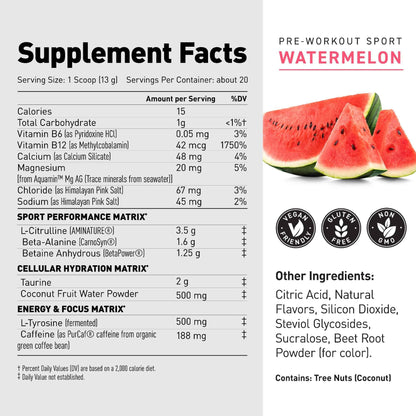 Kaged Sport Pre Workout Powder for Men & Women, Mango Lime, Sport Certified, 188mg Caffeine, Nitric Oxide Supplement, Beta Alanine for Energy, Weightlifting, Cardio Endurance & Strength, 20 Servings Nirvana Guru