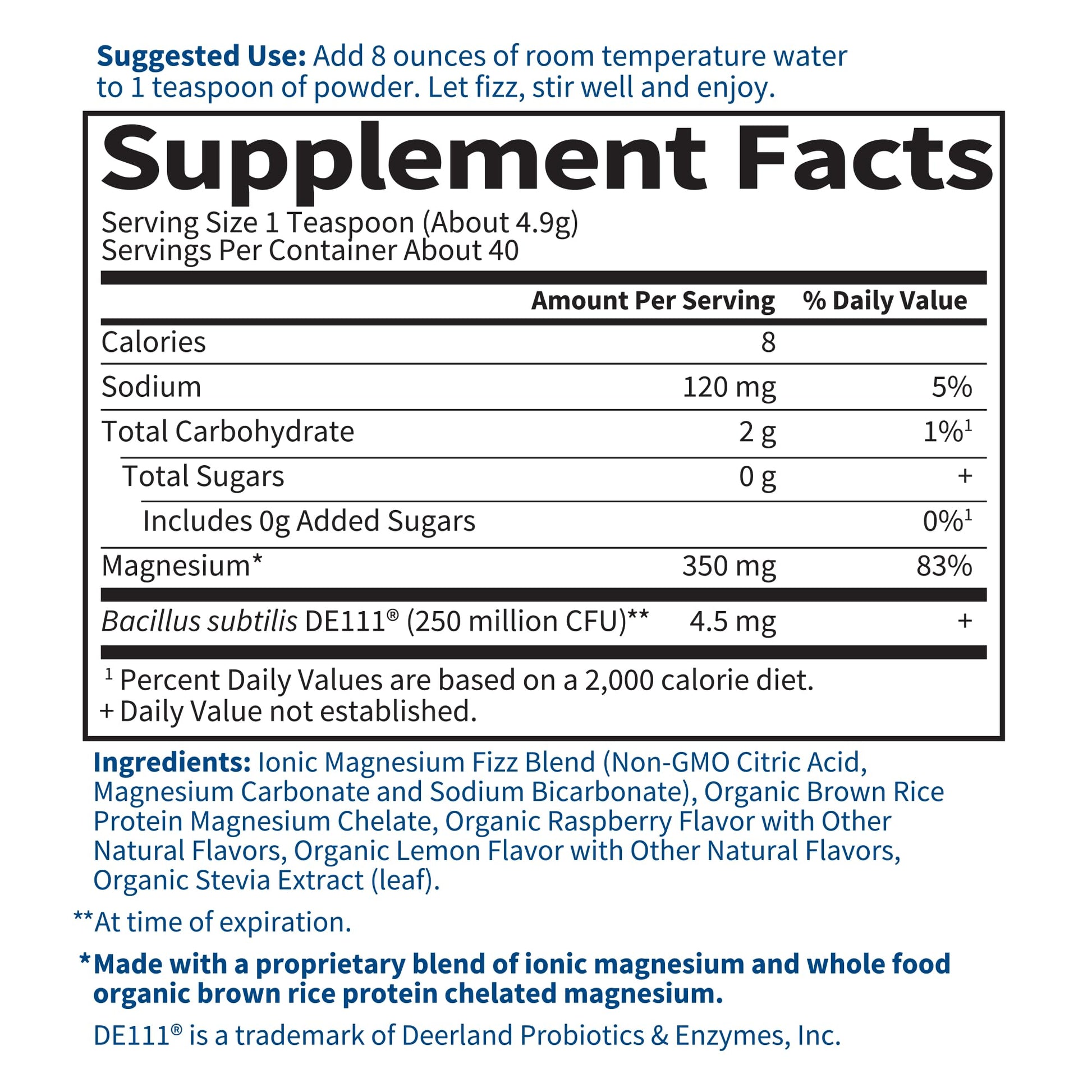 Garden of Life Whole Food Magnesium Powder, 421.5g - Raspberry Lemon, Vegan, Gluten & Sugar Free - Nirvana Guru