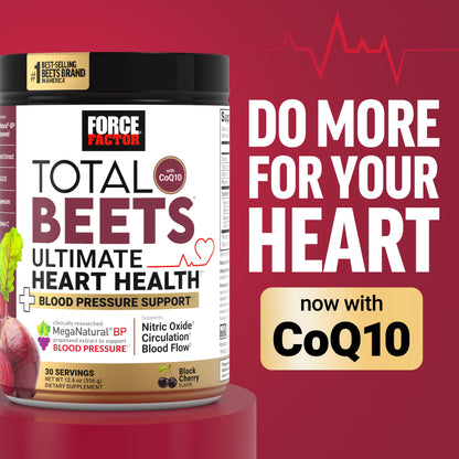 Force Factor Total Beets Drink Mix Superfood Powder with Nitrates to Support Circulation, Blood Flow, Nitric Oxide, Energy, Endurance, and Stamina, Cardiovascular Heart Health Supplement, 30 Servings Nirvana Guru