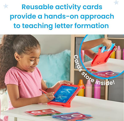 hand2mind Letter Tracing Sensory Pad, Reusable Handwriting Practice for Kids 3-5, Learn to Write, Letter Tracing Board, Toddler Writing Practice, Montessori Alphabet Toys, Preschool Learning Toys nirvanaguru