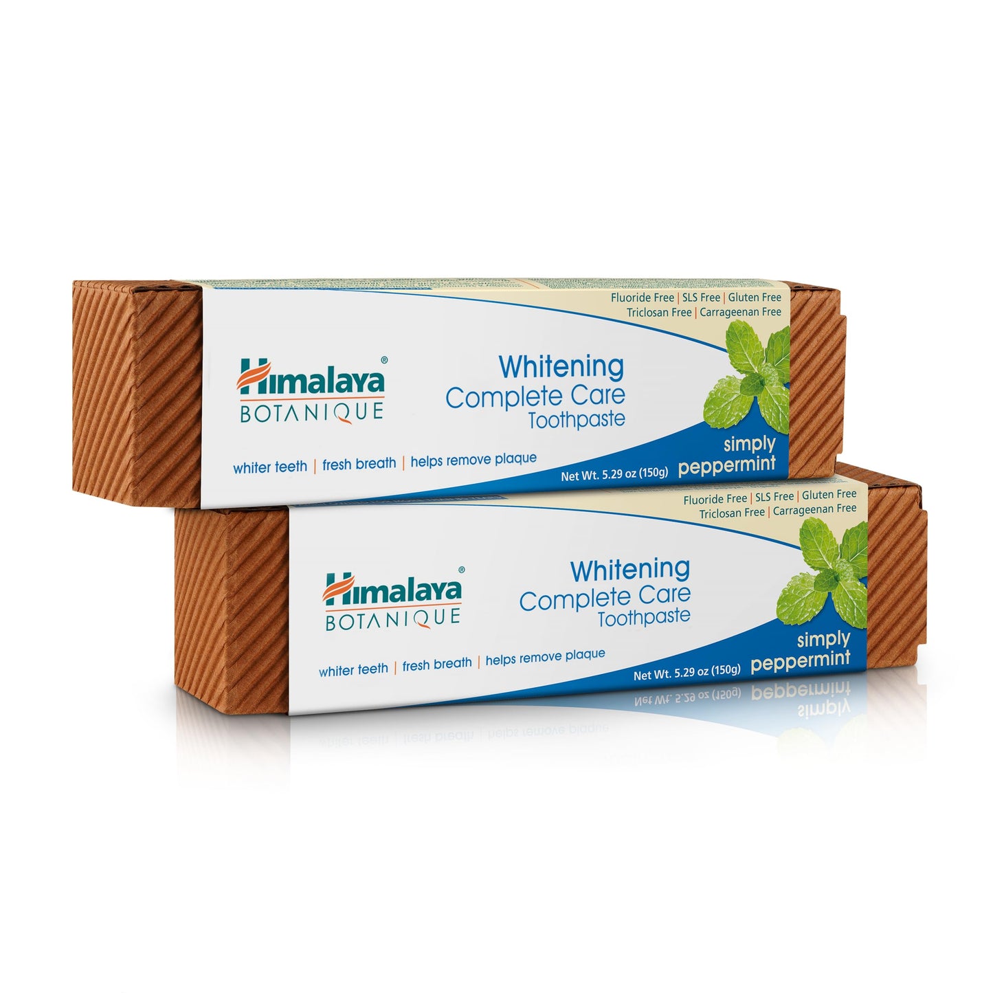 Himalaya Botanique Whitening Complete Care Toothpaste, Teeth Whitening, Fights Plaque, Fluoride Free, No Artificial Flavors, SLS Free, Cruelty Free, Foaming, Simply Mint Flavor, 5.29 Oz, 2 Pack - Nirvana Guru