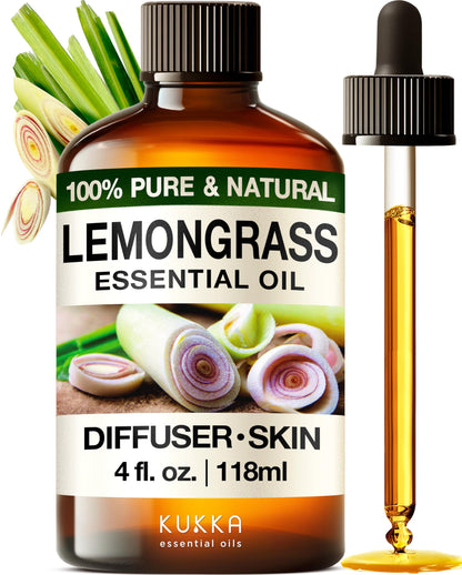 KUKKA essential oils 100% Pure & Natural Lavender Essential Oil for Diffuser, Body, Aromatherapy & Soap Making Scent (4 Fl Oz/118 ml)