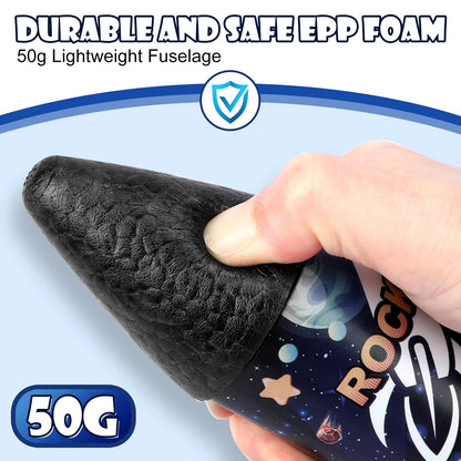 Rocket Launcher for Kids, Self Launching Motorized Air Rocket Toy, Outdoor Toys for Ages 8-12, Model Rockets with Parachute Safely Land, Spaceship Launch up to 200 ft Birthday Gifts for Boys Nirvana Guru