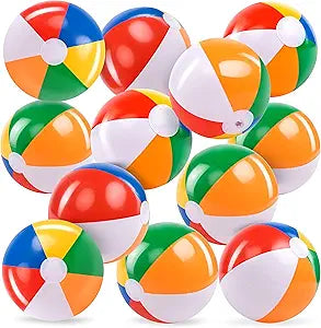 JOYIN Rainbow Beach Balls(12 Pack), 12'' Inflatable Swimming Pool Toys for Summer Water Games Kids Birthday Party Supplies Combo Set Include Inflatable Beach Balls nirvanaguru