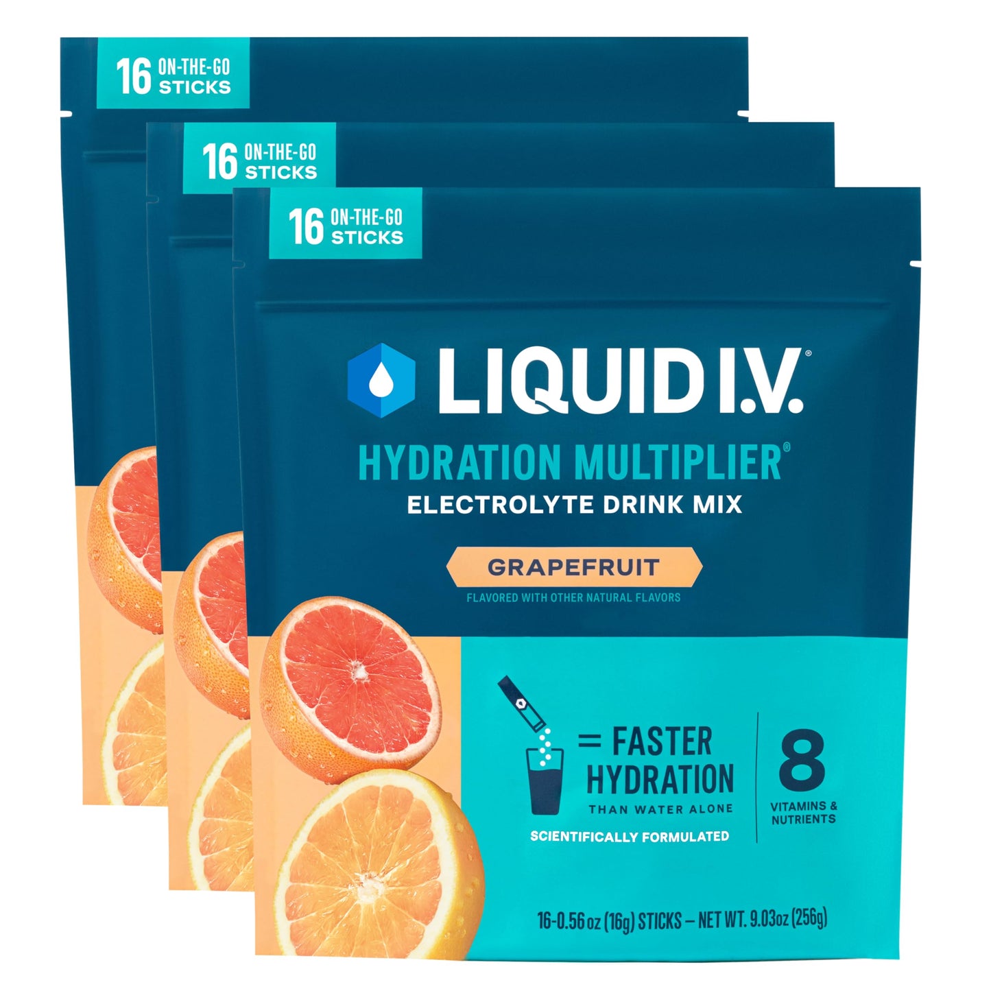 Liquid I.V.® Hydration Multiplier - Passion Fruit | Electrolyte Powder Drink Mix | 3 Pack (48 Servings) - Nirvana Guru