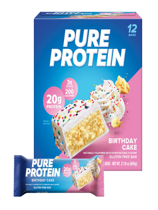 Pure Protein Bars, High Protein, Nutritious Snacks to Support Energy, Low Sugar, Gluten Free, Chocolate Deluxe, 1.76 oz., 12 Count(Pack of 1) (Packaging may vary)
