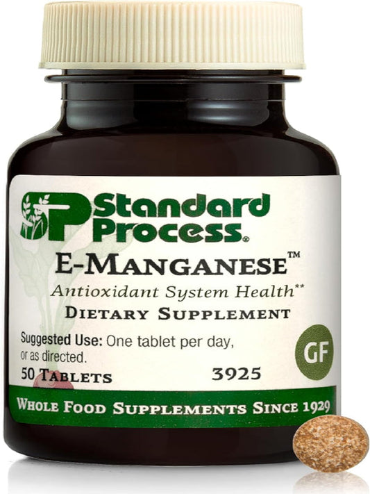Standard Process E-Manganese - Antioxidant Health Support - Whole Food-Based Supplement with Vitamin E & Manganese - Supplement to Aid Cellular Health - 50 Tablets Nirvana Guru