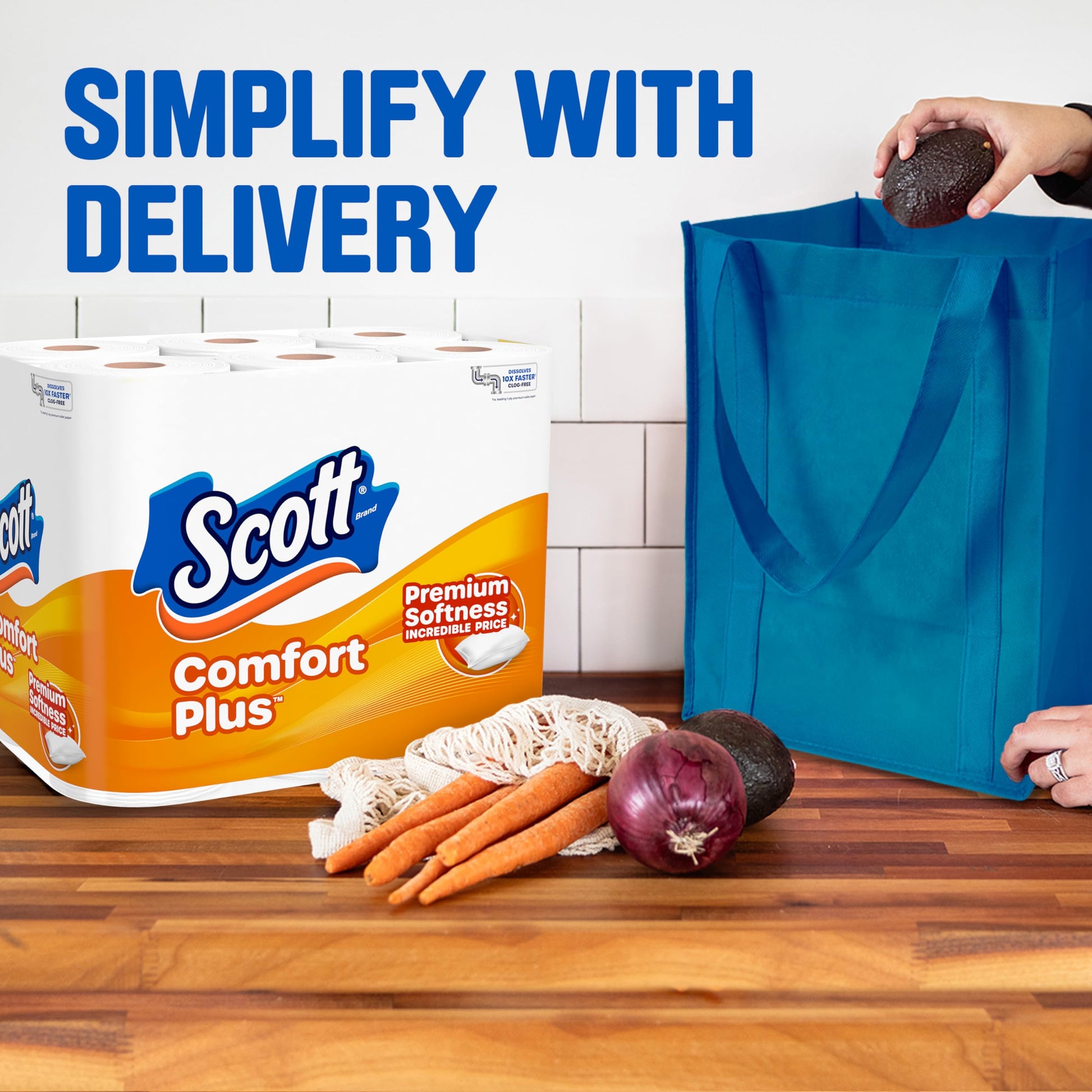 Scott ComfortPlus Toilet Paper, 12 Double Rolls, 231 Sheets per Roll, Septic-Safe, 1-Ply Toilet Tissue - Nirvana Guru