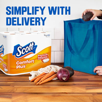Scott ComfortPlus Toilet Paper, 12 Double Rolls, 231 Sheets per Roll, Septic-Safe, 1-Ply Toilet Tissue - Nirvana Guru