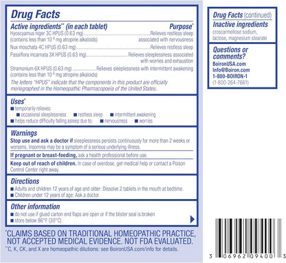 Boiron SleepCalm Sleep Aid for Deep, Relaxing, Restful Nighttime Sleep - Melatonin-Free and Non Habit-Forming - 60 Count (Pack of 2) - Nirvana Guru