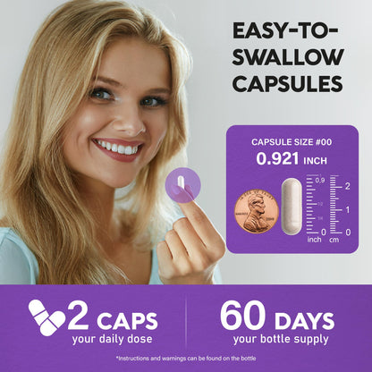 Biotin | Collagen | Keratin - Clinically Tested Supplement - Hair Growth Support, Skin & Nails - 25000 mcg Vitamins B2, B3, B6 & B7 + B1 & Hyaluronic Acid - Made in USA - Women & Men | 60 Capsules