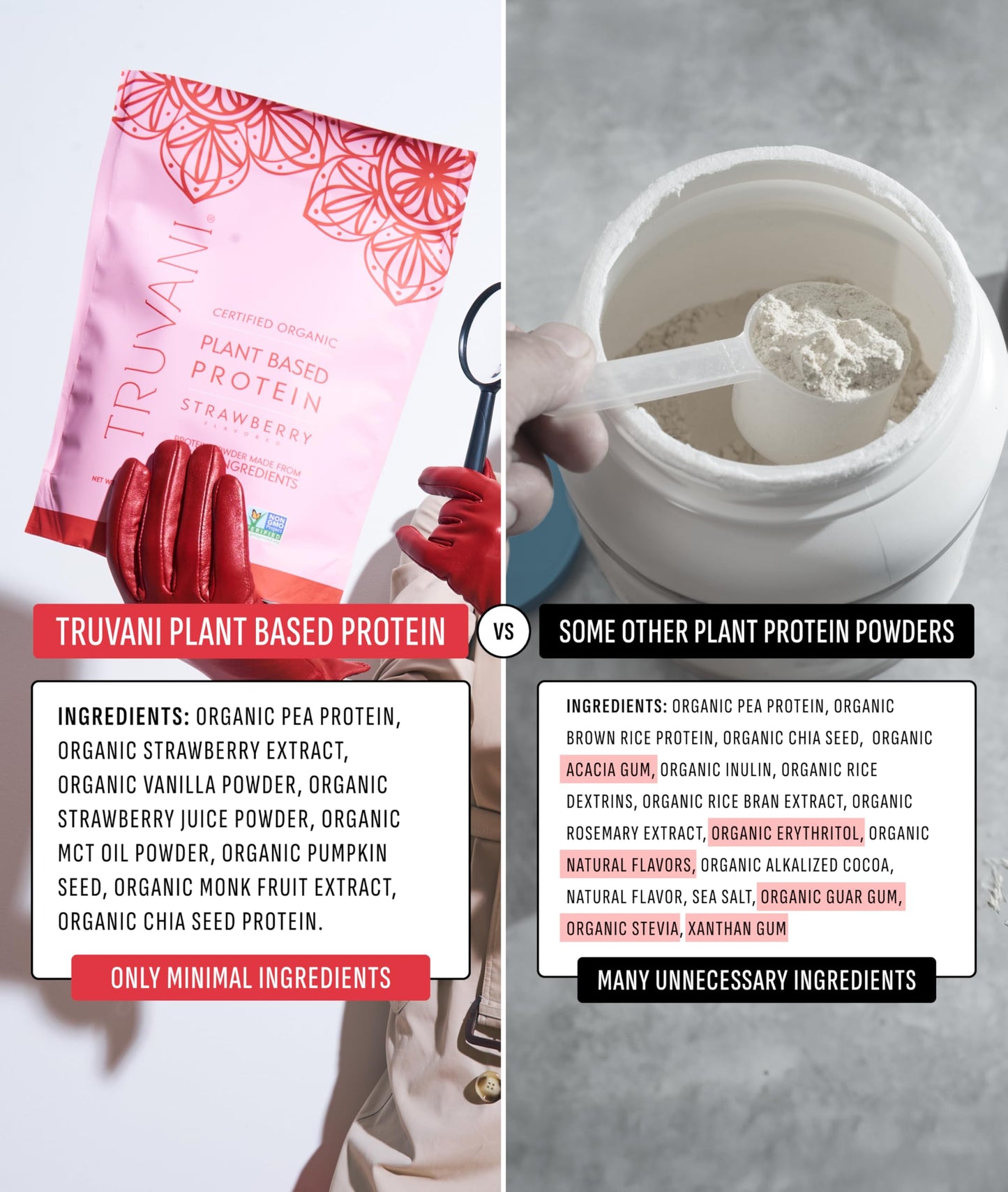 Truvani Vegan Protein Powder | Vanilla | 20g Organic Plant Based Protein | 18 Servings | Keto | Gluten & Dairy Free | Low Carb | No Added Sugar