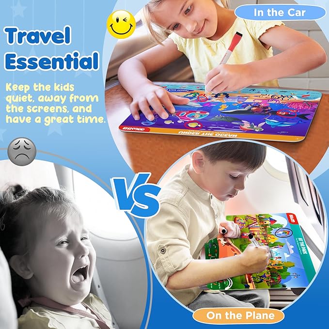 Search and Find Activity Books for Kids Ages 3-5, Toddler Travel Games Toys for Car Airplane, Road Trip Activities for Kids Games 4-8, Preschool Learning Activities, Educational Seek Birthday Gifts nirvanaguru