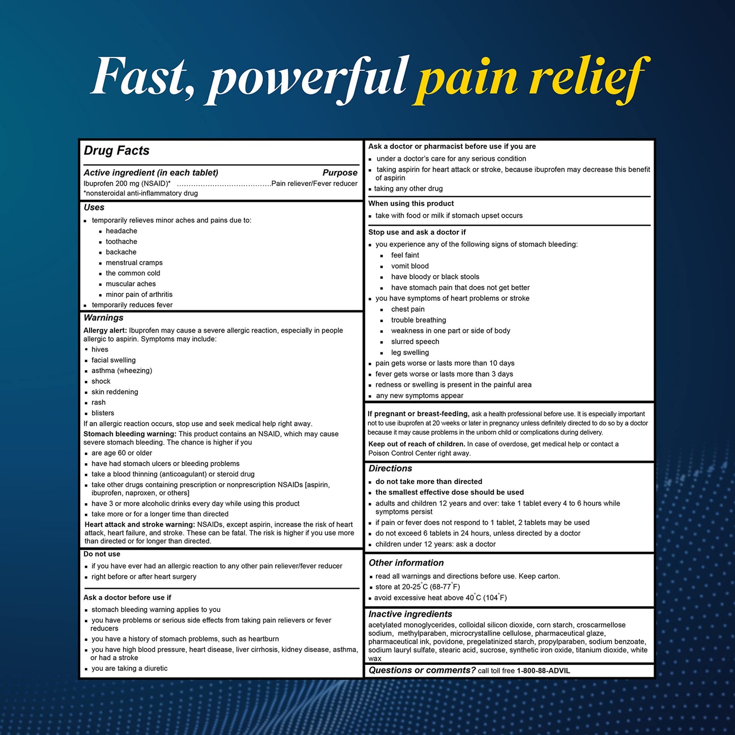 Advil Liqui-Gels minis Pain Reliever and Fever Reducer, Pain Medicine for Adults with Ibuprofen 200mg for Pain Relief - 200 Liquid Filled Capsules