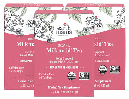 Earth Mama Organic Third Trimester Tea Bags | 100% USDA Organic Herbal Tea for Late Pregnancy Comfort + Childbirth Preparation, 16 Teabags Per Box (2-Pack) Nirvana Guru