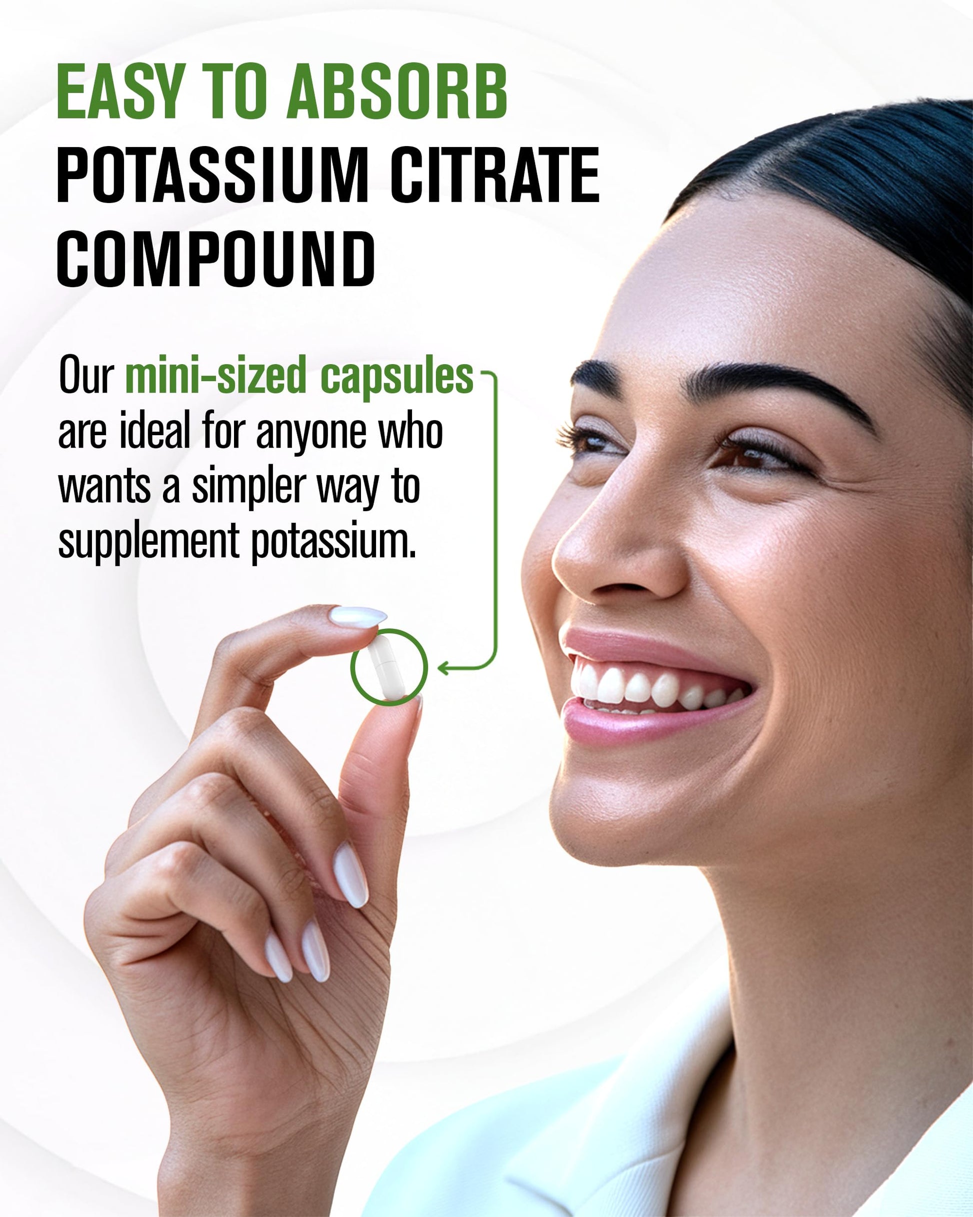 NaturalSlim Natural Potassium Citrate Gluconate 99 mg - Kadsorb Supports Electrolyte Balance & Normal pH - Absorbable Potassium Supplements with Essential Minerals - Non GMO 400 Capsules 1 Pack Nirvana Guru