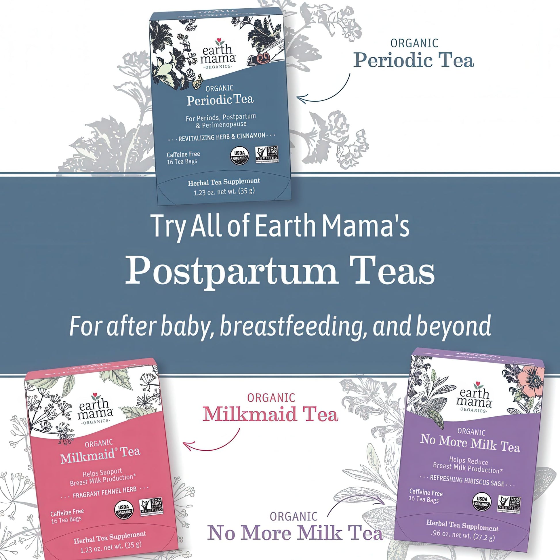 Earth Mama Organic Third Trimester Tea Bags | 100% USDA Organic Herbal Tea for Late Pregnancy Comfort + Childbirth Preparation, 16 Teabags Per Box (2-Pack) Nirvana Guru