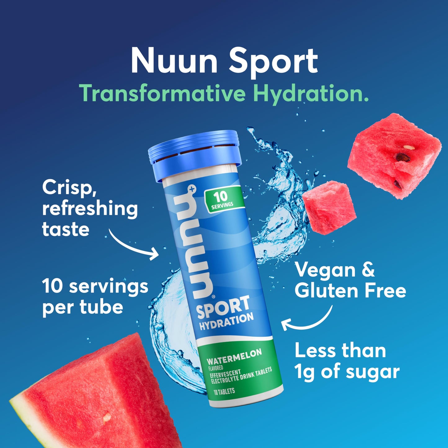 Nuun Sport Electrolyte Tablets with Magnesium, Calcium, Potassium, Chloride & Sodium, Gluten Free & Vegan, Strawberry Lemonade, 4 Pack (40 Servings Total)