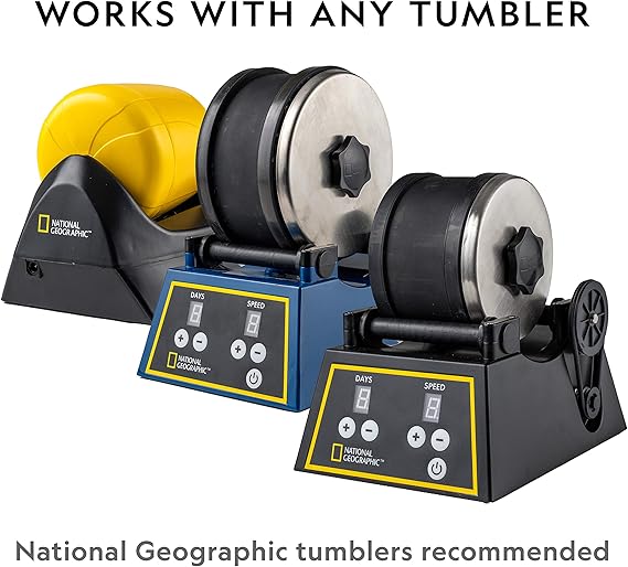 National Geographic Rock Tumbler Grit and Polish Refill Kit - Tumbling Grit Media, Polish Up to 20 lbs. of Rocks, Works with Any Rock Polisher, Rock Tumbler Supplies nirvanaguru