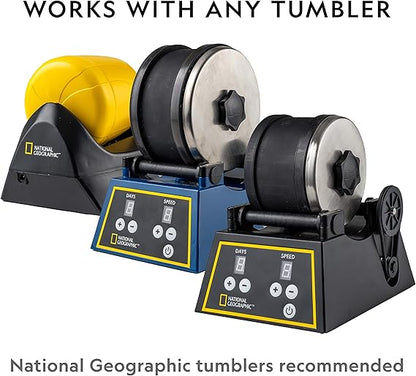 National Geographic Rock Tumbler Grit and Polish Refill Kit - Tumbling Grit Media, Polish Up to 20 lbs. of Rocks, Works with Any Rock Polisher, Rock Tumbler Supplies nirvanaguru