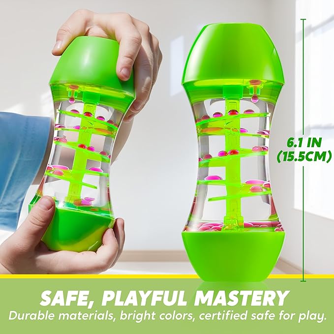 JOYIN 4-Pack Fidget Tubes for Kids, Sensory Tubes, Stress Relief Toy, Speech Therapy Materials, Calming Toys for Children with Autism, Calm Down Corner Classroom Supplies, School Gifts for Toddlers nirvanaguru