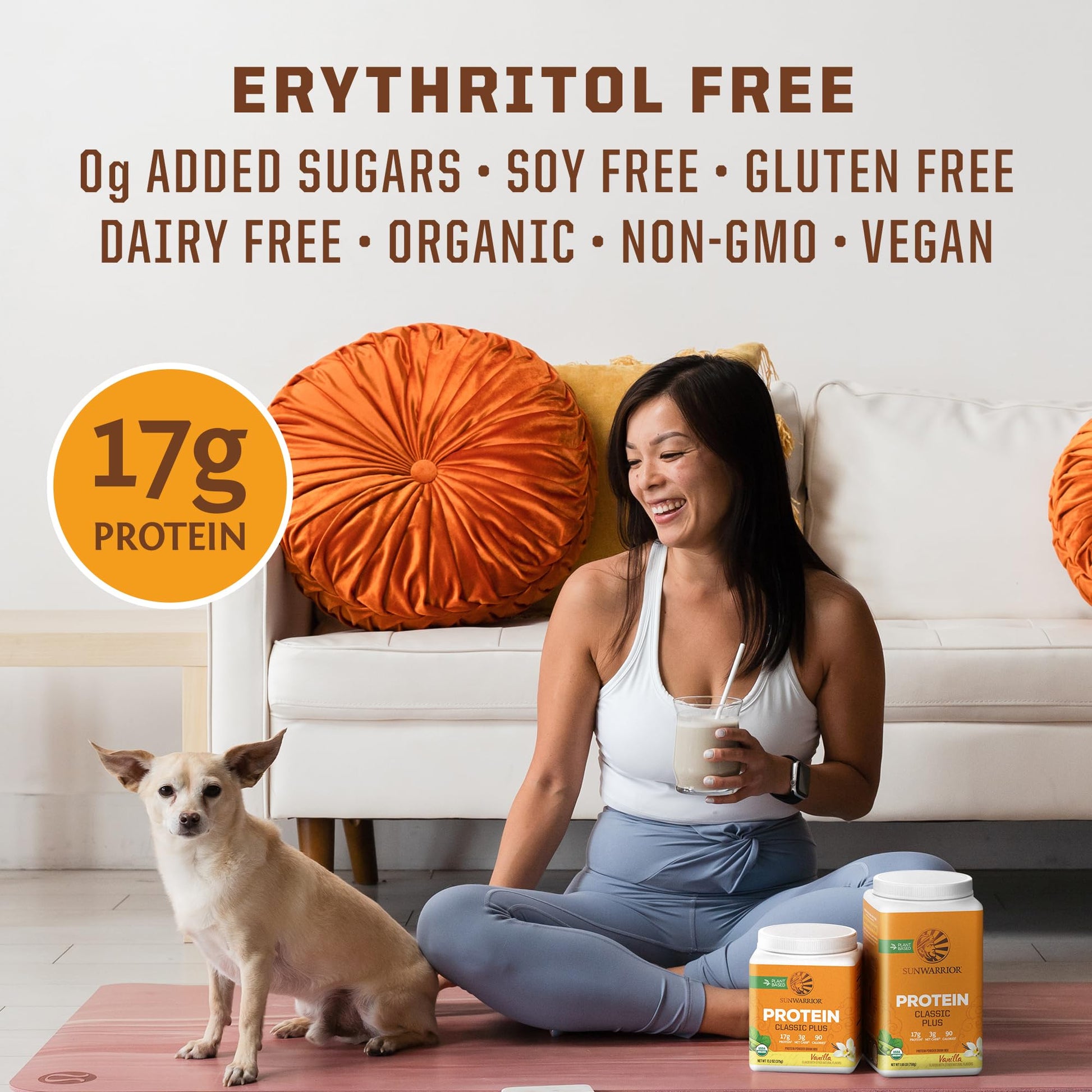 Brown Rice Protein Powder with Bcaa & Amino Acids Raw Rice Protein Shake Gluten Free Low Carb Dairy Free | Plant Based Classic Sprouted Brown Rice Protein Powder Natural 375g by Sunwarrior - Nirvana Guru