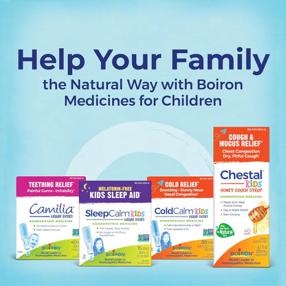 Boiron Chestal Kids Pellets for Cough and Mucus Relief, Nasal or Chest Congestion, and Sore Throat Relief - 2 Count (160 Pellets) - Nirvana Guru