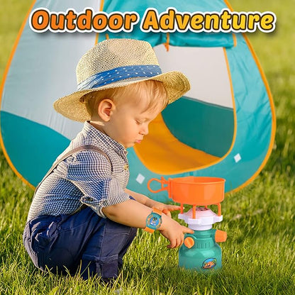 FUN LITTLE TOYS Pop Up Play Tent with Camping Gear and Tools Set, Outdoor Toys for Kids Nirvana Guru