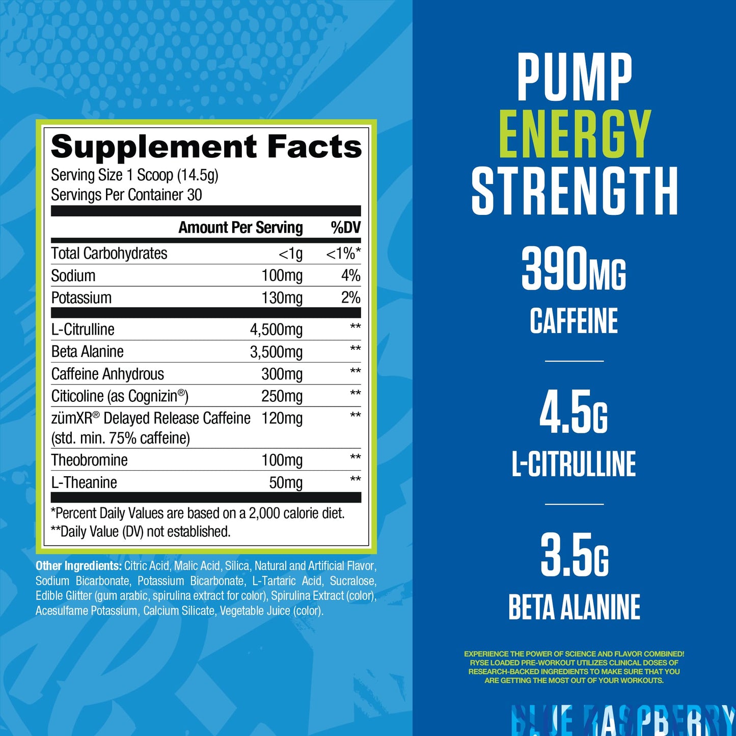RYSE Loaded Pre Workout Powder - Ring Pop Cherry - Daily Pre-Workout for Men & Women with 325mg Caffeine, Beta Alanine, and Citrulline for Pump, Focus, and Energy - 30 Servings Nirvana Guru