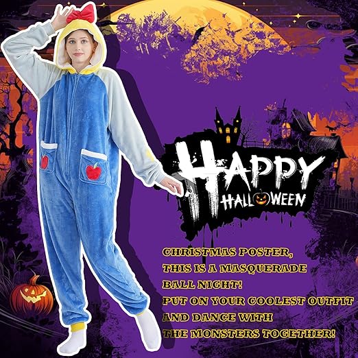 Beauty Shine Unisex Adult Onesie One Piece Pajamas Cosplay Cartoon Costume Halloween Christmas Sleepwear Jumpsuit Homewear nirvanaguru