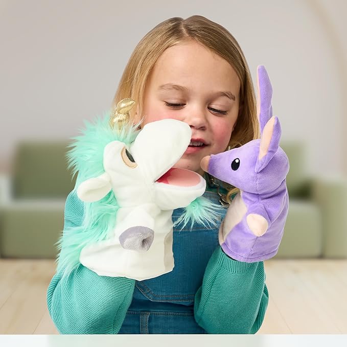 Bluey Unicorse and Bob Bilby Plush Puppet Pack of 2, 8-9”, Soft, Animal Puppets Made for Little Hands, Cuddly Puppets for Kids Ages 3+ nirvanaguru