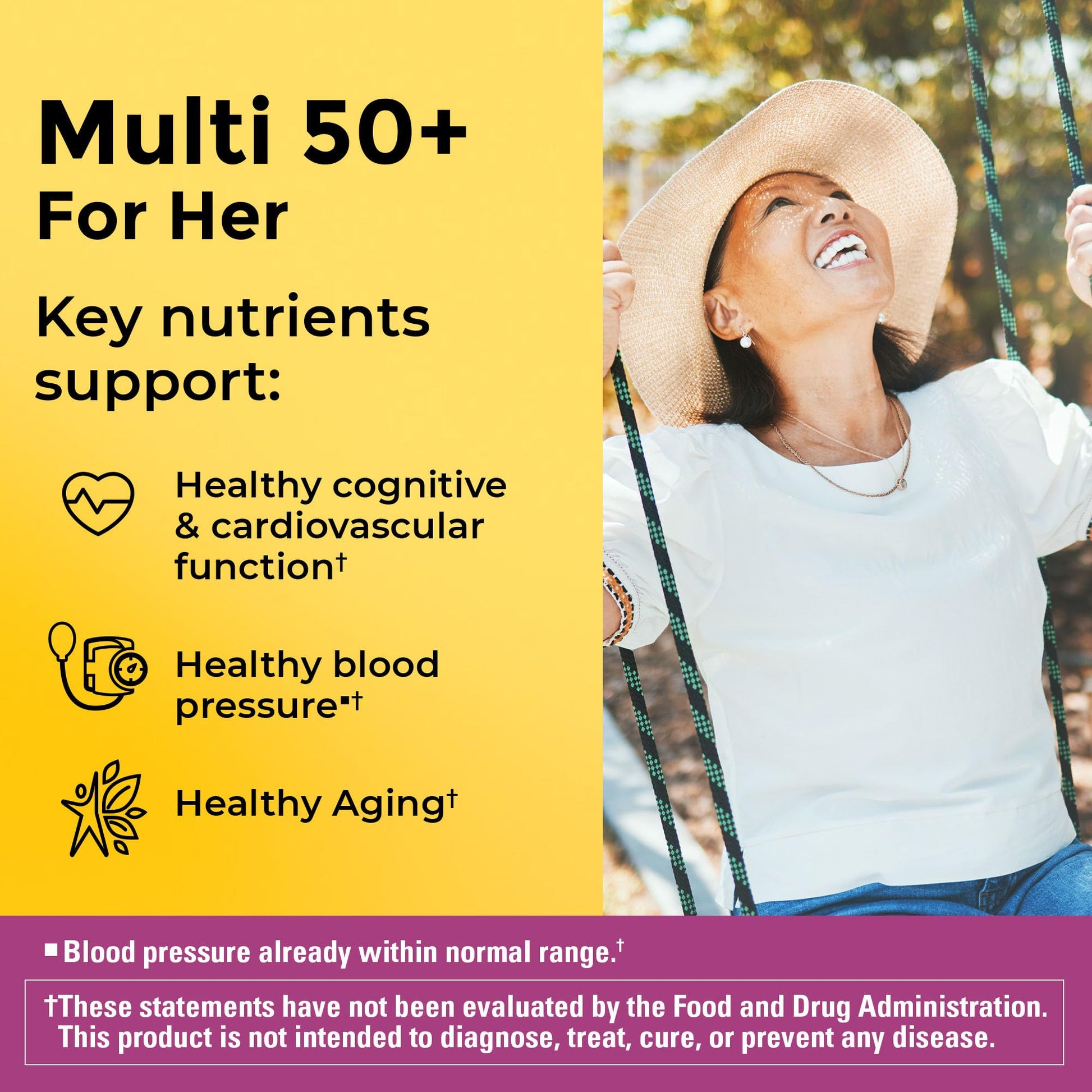 Nature Made Multivitamin For Her 50+ with No Iron, Womens Multivitamin for Daily Nutritional Support, Multivitamin for Women, 90 Tablets, 90 Day Supply - Nirvana Guru