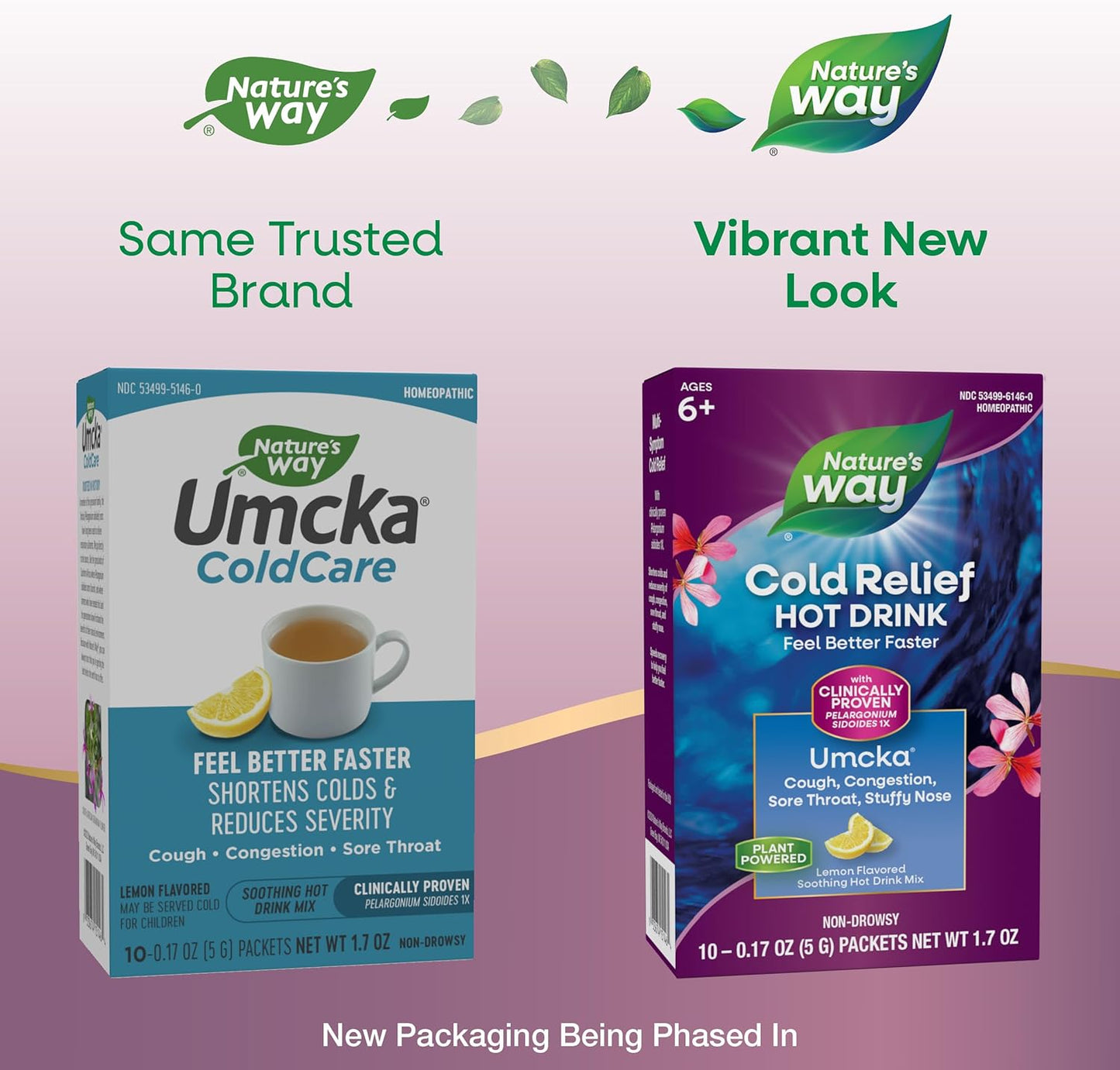 Nature's Way Umcka ColdCare Soothing Hot Drink - Homeopathic – With Pelargonium sidoides 1X- Helps Shorten Duration of Colds - Soothing Lemon Flavored - Suitable for Ages 6+ - 10 Packets - Nirvana Guru