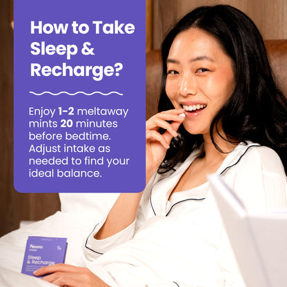 NeuroGum Sleep & Recharge Meltaway Mints | 1mg Melatonin + Chamomile + Elderberry + Lemon Balm + Passion Flower | Natural Sugar Free Rest & Relaxation Supplement (Mixed Berry, 144 Pieces) Nirvana Guru
