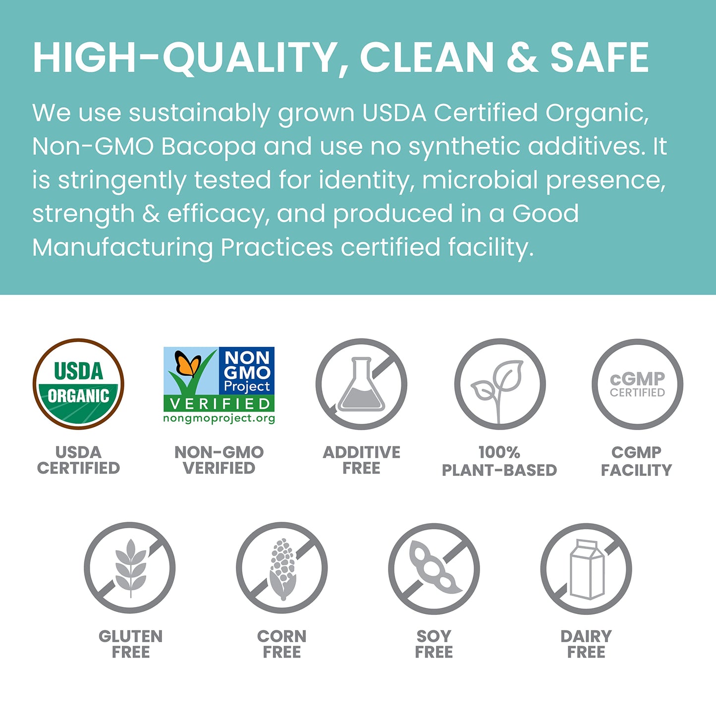 Himalaya Organic Bacopa Monnieri Nootropic Herbal Supplement, Supports Calm, Memory, Cognition, USDA Certified Organic, Non-GMO, 750 mg, 60 Plant-Based Caplets, 60 Day Supply - Nirvana Guru
