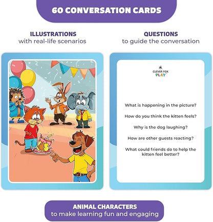 Who What Why Conversation Cards for Kids – Learning Materials for Social Skills, Emotional Intelligence & Critical Thinking – Speech Therapy Resources, Articulation & Sequencing Card Game, Ages 4+ nirvanaguru