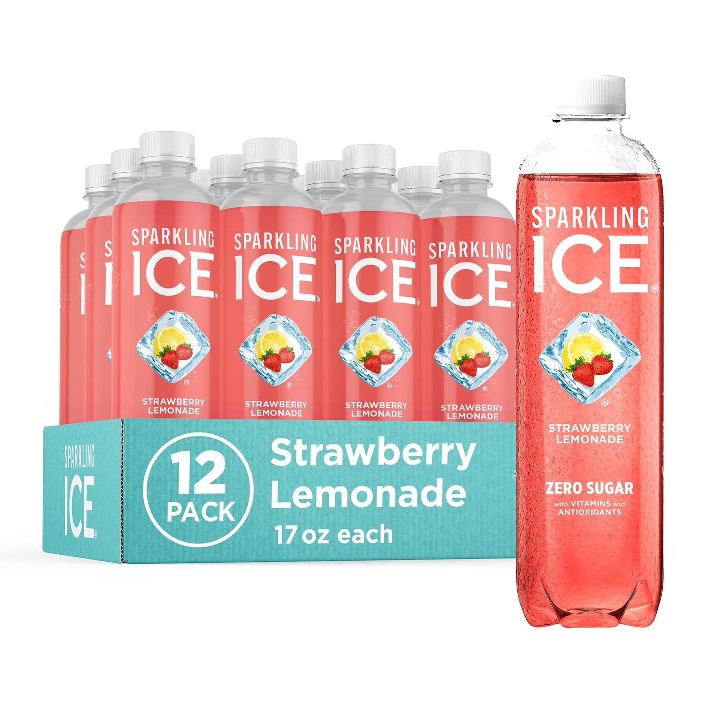 Sparkling Ice, Black Raspberry Sparkling Water, Zero Sugar Flavored Water, with Vitamins and Antioxidants, Low Calorie Beverage, 17 fl oz Bottles (Pack of 12) - Nirvana Guru