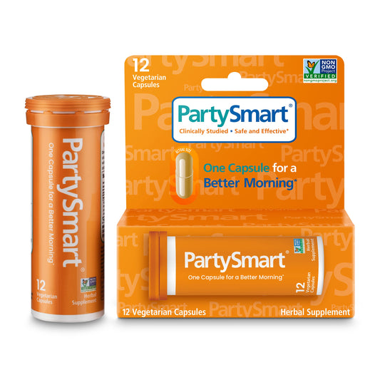 Himalaya PartySmart, One Capsule for a Better Morning, Plant-Based, Liver Support, Better Morning After Drinking, Clinically Studied, Non-GMO Project Verified, 12 Capsules - Nirvana Guru