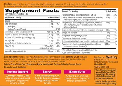 Emergen-C 1000mg Vitamin C Powder for Daily Immune Support Caffeine Free Vitamin C Supplements with Zinc and Manganese, B Vitamins and Electrolytes, Super Orange Flavor - 30 Count Nirvana Guru