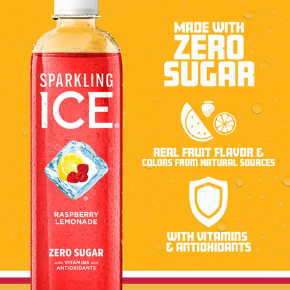 Sparkling Ice, Black Raspberry Sparkling Water, Zero Sugar Flavored Water, with Vitamins and Antioxidants, Low Calorie Beverage, 17 fl oz Bottles (Pack of 12) - Nirvana Guru