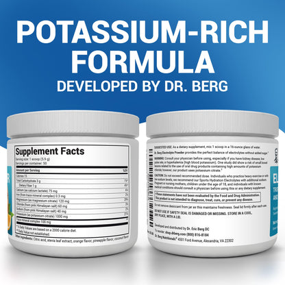 Dr. Berg Zero Sugar Hydration Keto Electrolyte Powder - Enhanced w/ 1000 mg of Potassium & Real Pink Himalayan Salt (NOT Table Salt) - Raspberry & Lemon Flavor Hydration Drink Supplement, 100 Servings Nirvana Guru