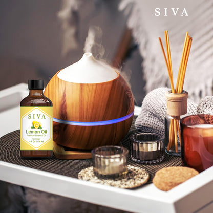 SIVA Lavender Essential Oil - 4 Fl Oz – Natural Lavender Oil - for Diffuser, Face, Skin Care, Aromatherapy, Hair Care, Scalp and Body Massage - with Dropper - Nirvana Guru