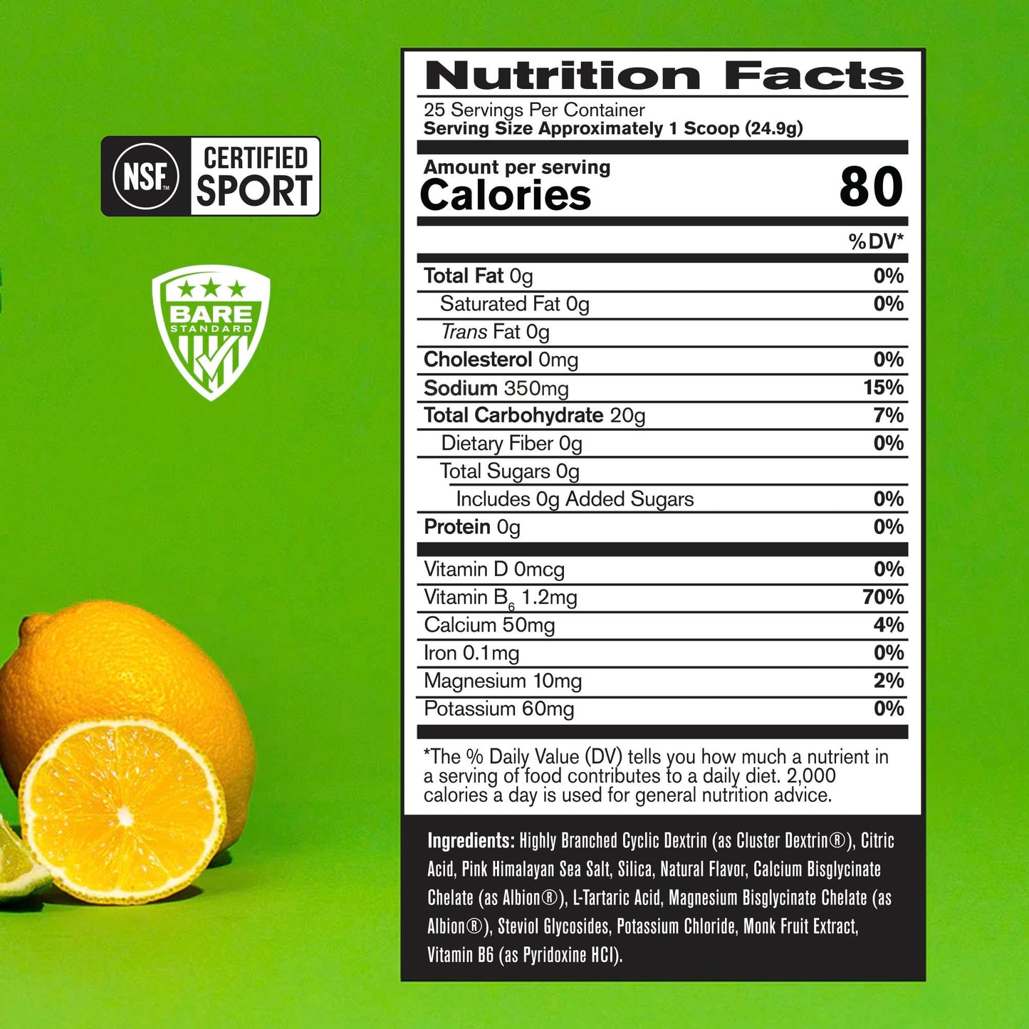 BARE PERFORMANCE NUTRITION, BPN G.1.M Go One More Sport, Endurance Training Fuel, Superior Carbohydrate & Electrolytes Powder Formula, Reduce Fatigue, Lemon Lime, 25 Servings