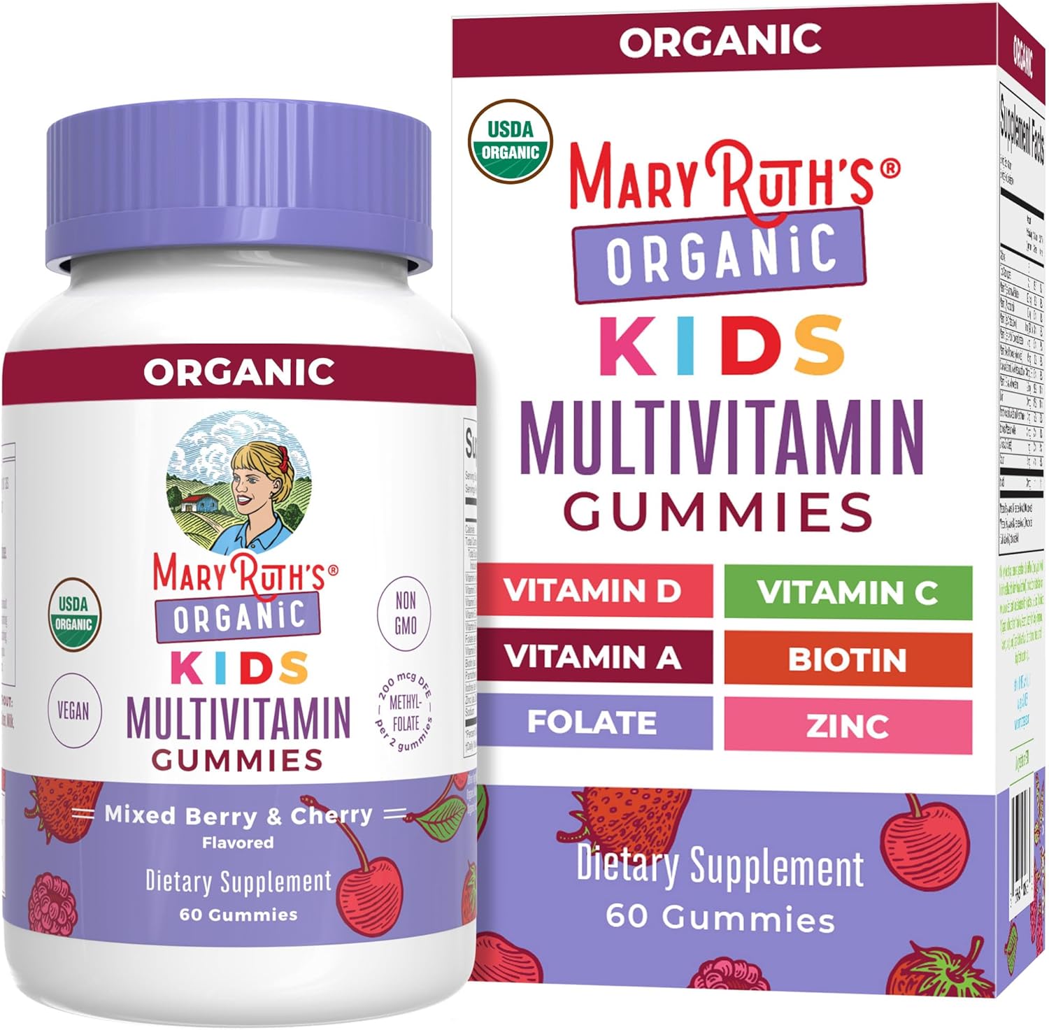 MaryRuth Organics Kids Vitamins | Multi | 1 Month Supply | Kids Multivitamin Gummies for Ages 4+ | Vegan | Only 2 Gummies a Day | 60 Count - Nirvana Guru